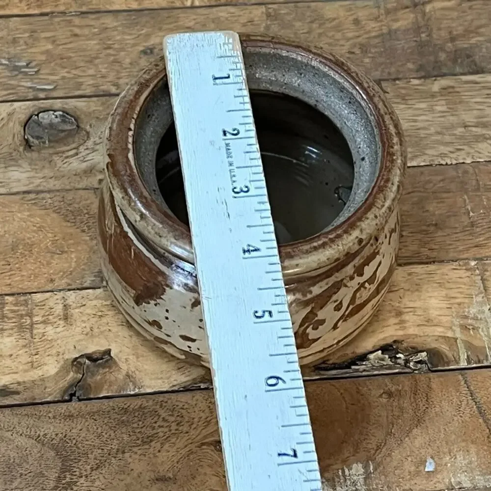 Studio Pottery Stoneware Vessel Jar 3.2